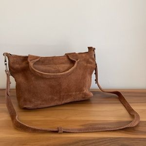 UO BDG Brown Suede Crossbody Bag